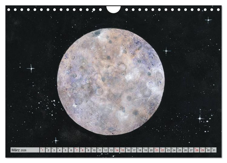 Produktbild: Gemaltes Weltall (Wandkalender 2026 DIN A4 quer), CALVENDO Monatskalender