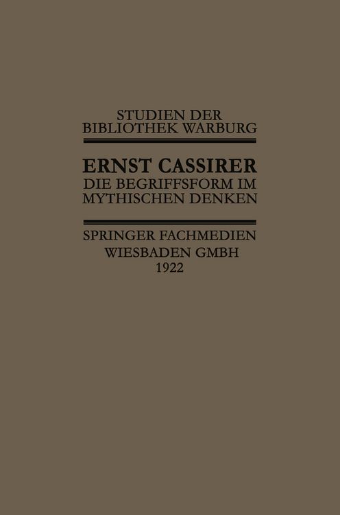 Produktbild: Die Begriffsform im Mythischen Denken