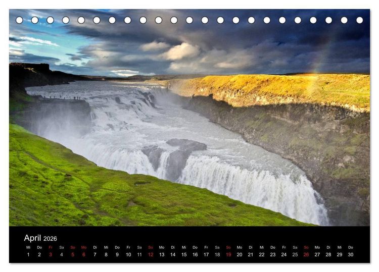 Produktbild: Island - Insel aus Feuer und Eis (Tischkalender 2026 DIN A5 quer), CALVENDO Monatskalender