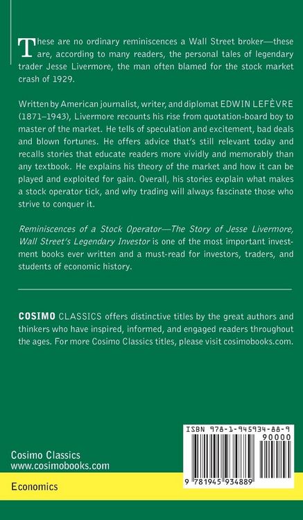 Produktbild: Reminiscences of a Stock Operator