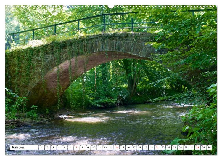 Produktbild: B&auml;che, Fl&uuml;sse, Seen - Wasser in der Eifel (Wandkalender 2026 DIN A2 quer), CALVENDO Monatskalender