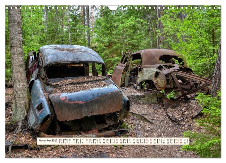 Produktbild: Autowracks - Verlorener Glanz 2026 (Wandkalender 2026 DIN A3 quer), CALVENDO Monatskalender