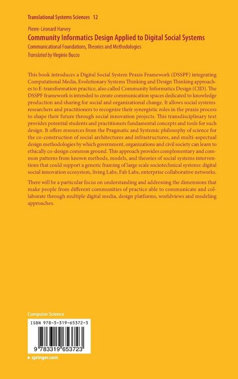 Produktbild: Community Informatics Design Applied to Digital Social Systems