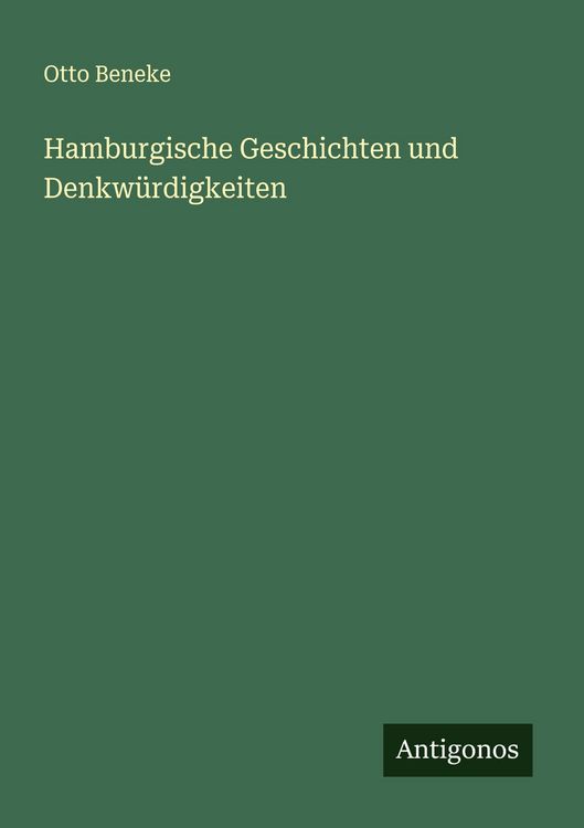 Produktbild: Hamburgische Geschichten und Denkw&uuml;rdigkeiten