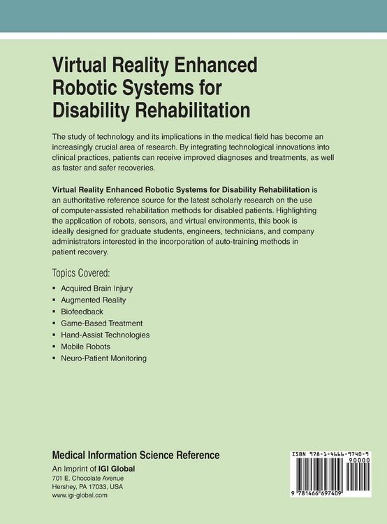 Produktbild: Virtual Reality Enhanced Robotic Systems for Disability Rehabilitation