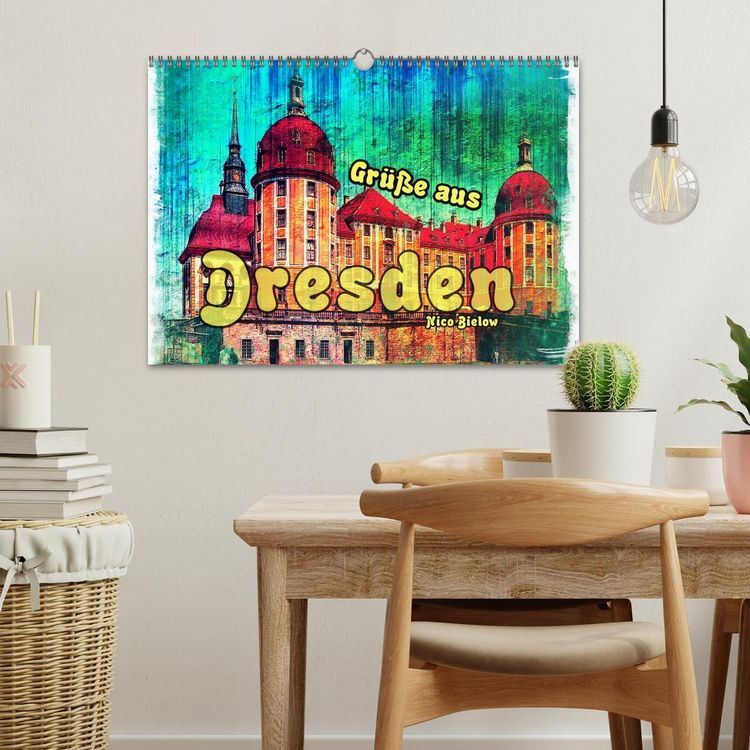 Produktbild: Gr&uuml;&szlig;e aus Dresden (Wandkalender 2026 DIN A3 quer), CALVENDO Monatskalender