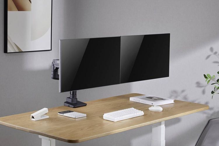 Produktbild: SpeaKa Professional Monitorhalterung SP-MM-980 2 Display(s) 43,2 cm (17") - 124,5 cm (49") Schwarz H&ouml;henverstellbar, Neigbar, Schwenkbar