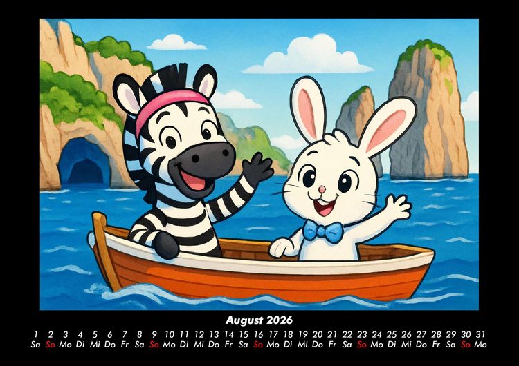 Produktbild: Zara & Bouncy in Italien 2026 Fotokalender DIN A3