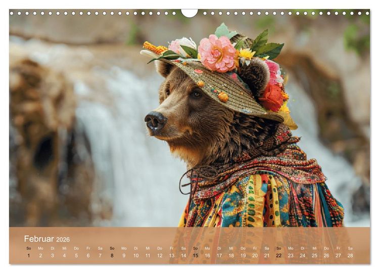 Produktbild: Waldtiere mit Stil. Tierische Trendsetter in der Natur (Wandkalender 2026 DIN A3 quer), CALVENDO Monatskalender