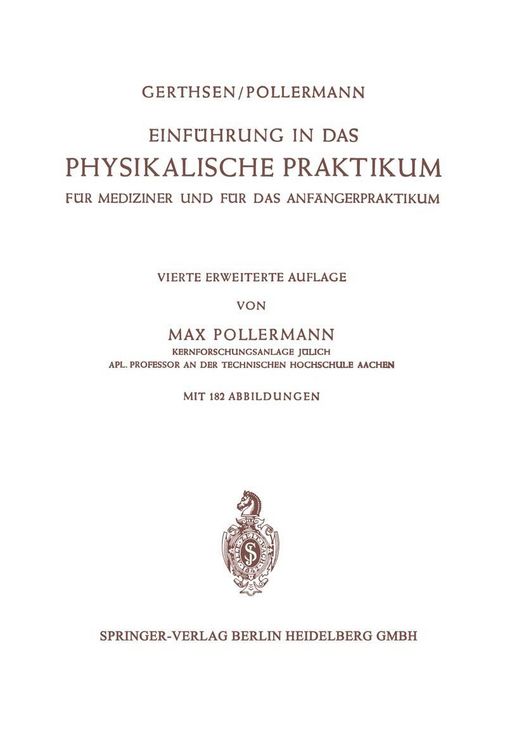Produktbild: Einf&uuml;hrung in das Physikalische Praktikum
