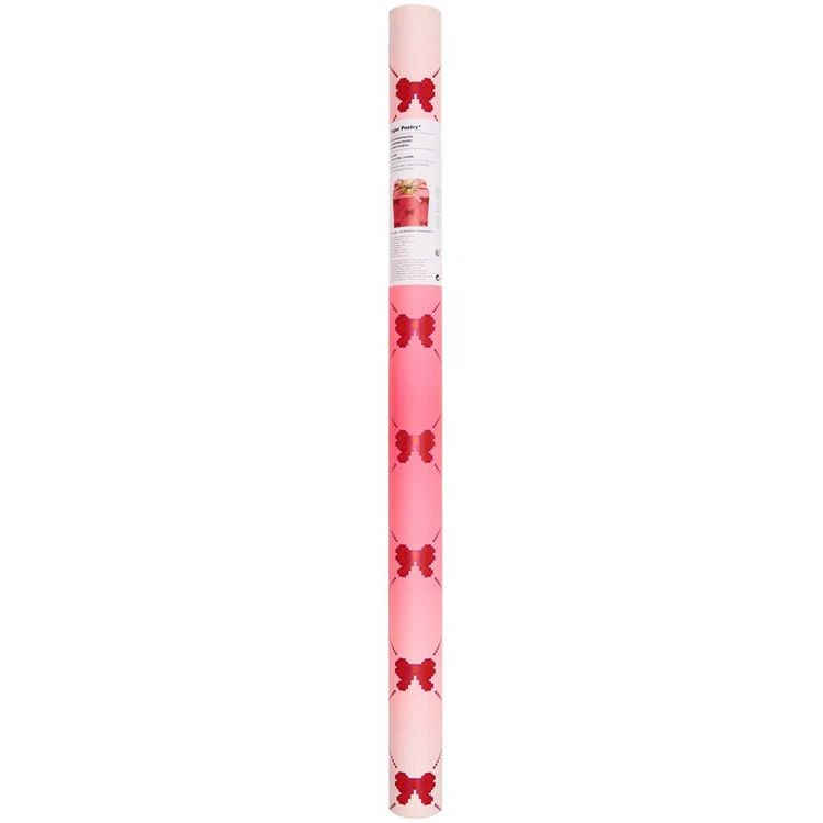 Produktbild: Geschenkpapier Pixel Schleifen, Neon Pink,