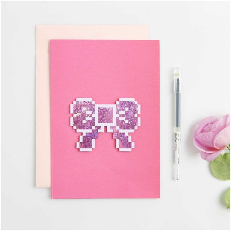 Produktbild: 3D-Kartenset La Vie en Rose, Pixel Bow, DIN A5