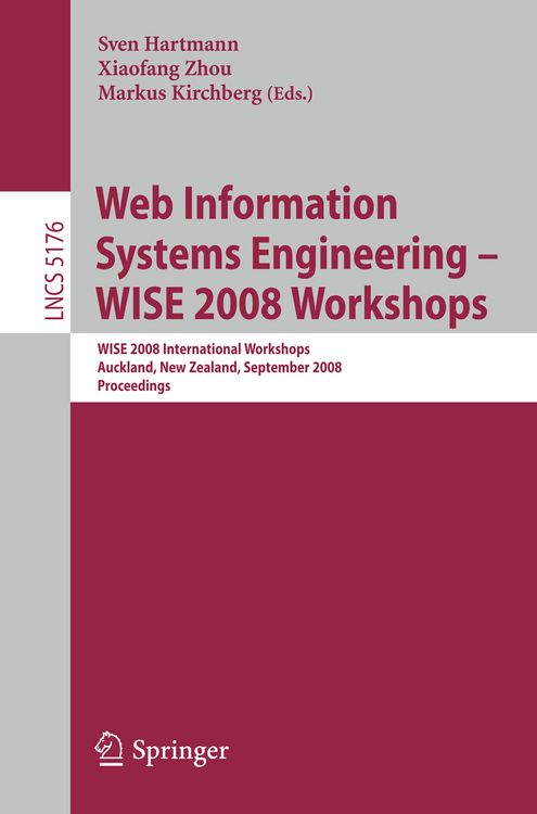 Produktbild: Web Information Systems Engineering - WISE 2008 Workshops