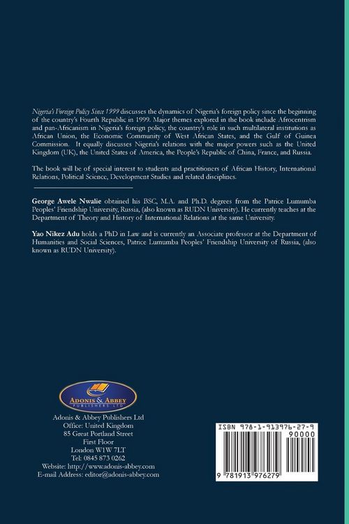 Produktbild: Nigeria's Foreign Policy Since 1999