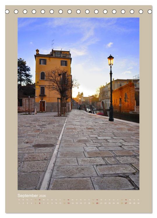Produktbild: Erlebe mit mir Venedig im Winter (Tischkalender 2026 DIN A5 hoch), CALVENDO Monatskalender
