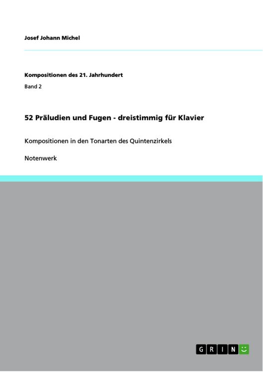 Produktbild: 52 Pr&auml;ludien und Fugen - dreistimmig f&uuml;r Klavier