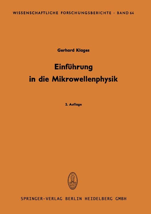 Produktbild: Einf&uuml;hrung in die Mikrowellenphysik