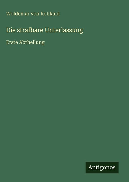 Produktbild: Die strafbare Unterlassung