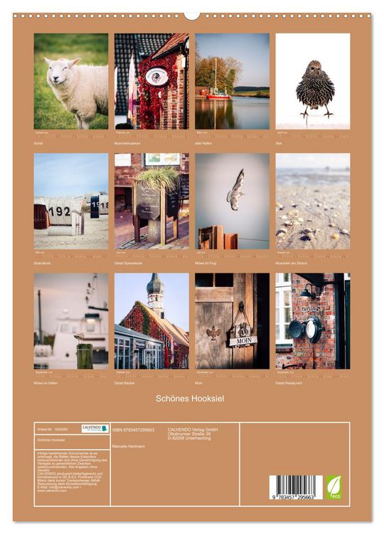 Produktbild: Sch&ouml;nes Hooksiel (hochwertiger Premium Wandkalender 2026 DIN A2 hoch), Kunstdruck in Hochglanz