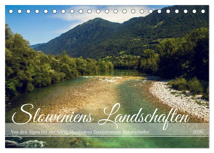 Produktbild: Slowenische Landschaften (Tischkalender 2026 DIN A5 quer), CALVENDO Monatskalender