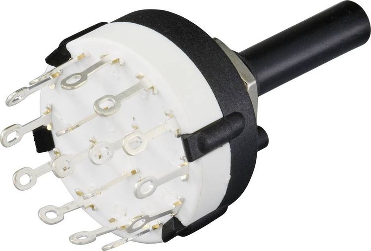 Produktbild: TRU COMPONENTS TC-9415604 SR26A4-4-3-R-29 Drehschalter 250V 150mA 12 x 30&deg; 1St.