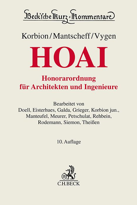 Produktbild: Honorarordnung f&uuml;r Architekten und Ingenieure (HOAI)