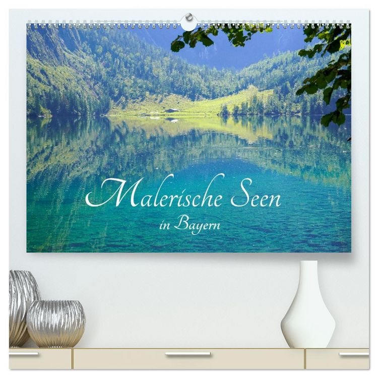 Produktbild: Malerische Seen in Bayern (hochwertiger Premium Wandkalender 2026 DIN A2 quer), Kunstdruck in Hochglanz