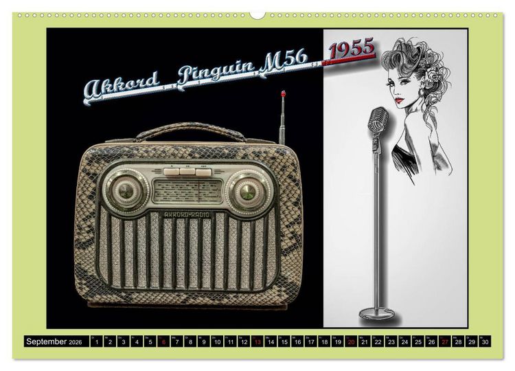 Produktbild: RADIO LEGENDEN (hochwertiger Premium Wandkalender 2026 DIN A2 quer), Kunstdruck in Hochglanz