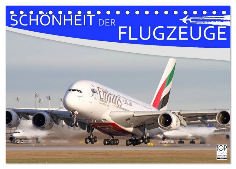 Produktbild: Sch&ouml;nheit der Flugzeuge (Tischkalender 2026 DIN A5 quer), CALVENDO Monatskalender