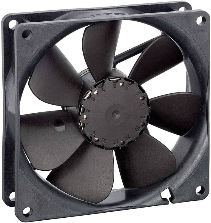 Produktbild: EBM Papst 3412 NG Axiall&uuml;fter 12 V/DC 82 m&sup3;/h (L x B x H) 25.4 x 92 x 92mm