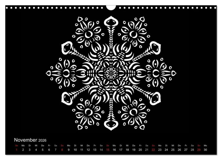 Produktbild: Entspannung und Ruhe durch Mandalas (Wandkalender 2026 DIN A3 quer), CALVENDO Monatskalender