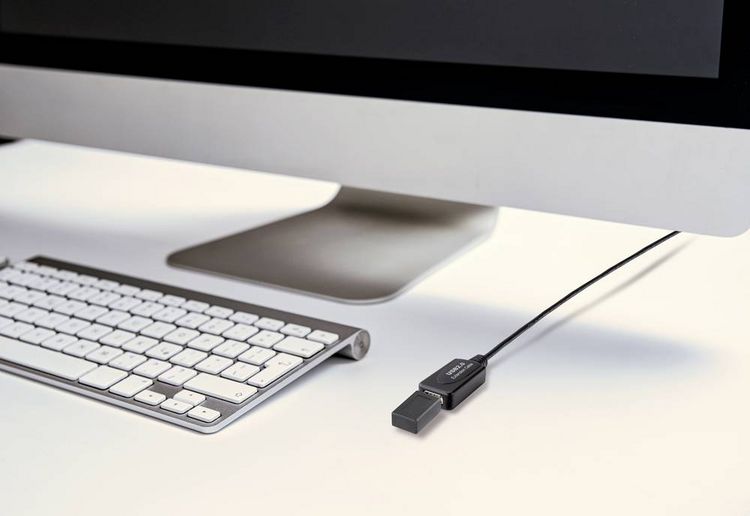 Produktbild: Renkforce USB-Kabel USB 2.0 USB-A Stecker, USB-A Buchse 5.00 m Schwarz Aktiv mit Signalverst&auml;rkung RF-4535052