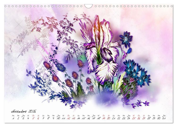 Produktbild: Prairies sauvages en fleurs (Calendrier mural 2026 DIN A3 vertical), CALVENDO calendrier mensuel