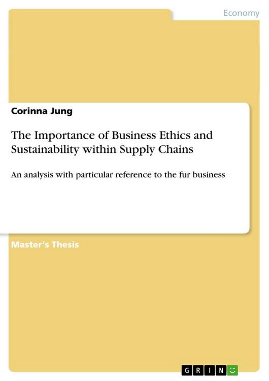 Produktbild: The Importance of Business Ethics and Sustainability within Supply Chains