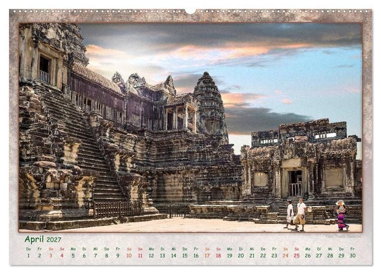 Produktbild: Kambodscha, Angkor Thom, Angkor Wat und Bayon (hochwertiger Premium Wandkalender 2027 DIN A2 quer), Kunstdruck in Hochglanz
