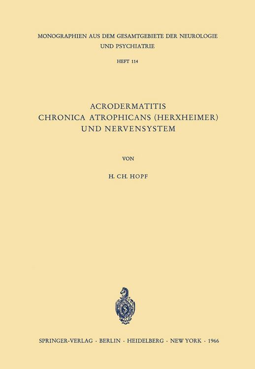 Produktbild: Acrodermatitis Chronica Atrophicans (Herxheimer) und Nervensystem