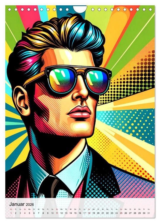 Produktbild: Pop Art - In der &Auml;ra der K&uuml;nstlichen Intelligenz (Wandkalender 2026 DIN A4 hoch), CALVENDO Monatskalender