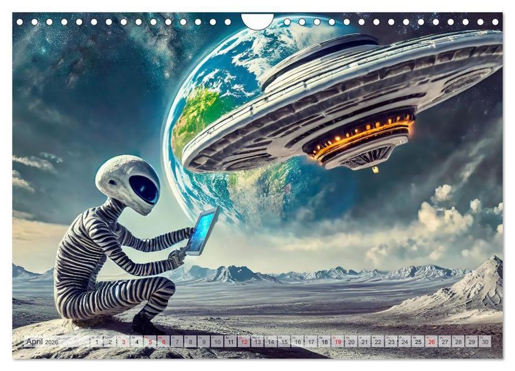 Produktbild: Aliens auf Tour (Wandkalender 2026 DIN A4 quer), CALVENDO Monatskalender