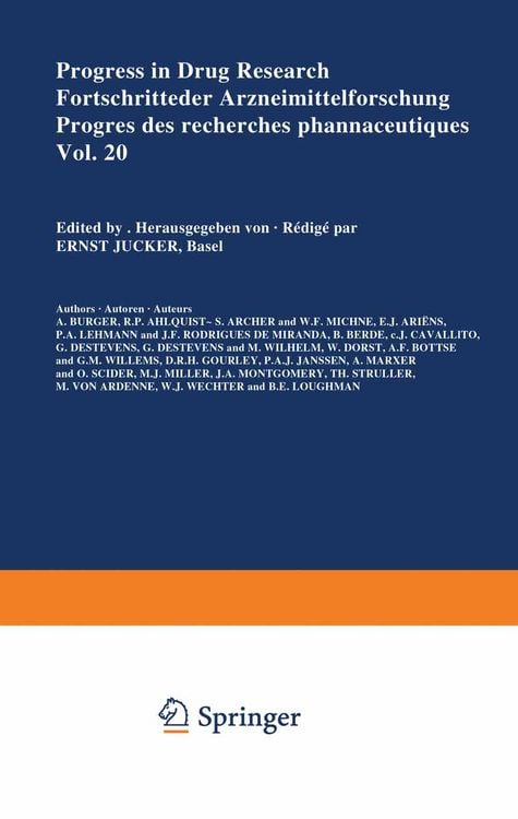 Produktbild: Progress in Drug Research/Fortschritte der Arzneimittelforschung/Progr&eacute;s des recherches pharmaceutiques