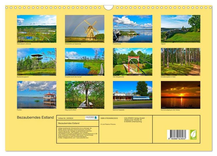 Produktbild: Bezauberndes Estland (Wandkalender 2027 DIN A3 quer), CALVENDO Monatskalender