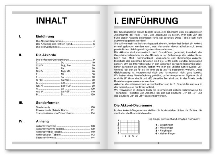 Produktbild: Grifftabelle f&uuml;r Gitarre