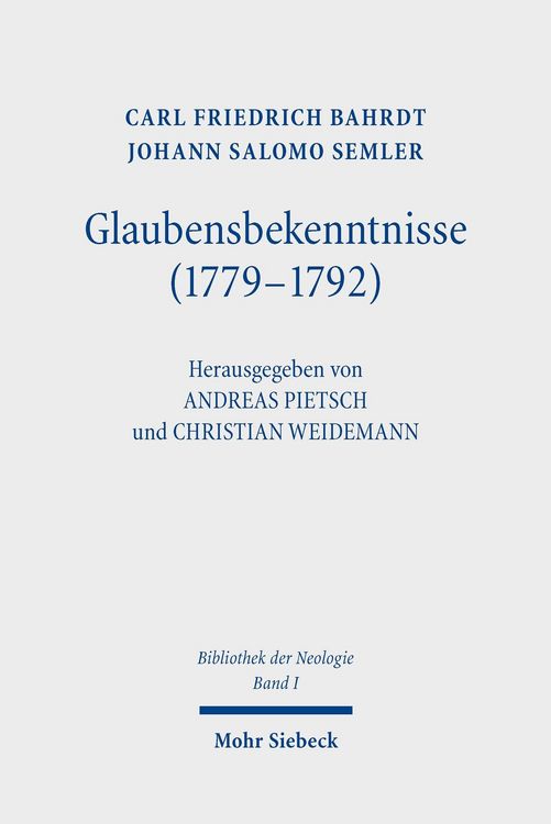 Produktbild: Glaubensbekenntnisse (1779-1792)