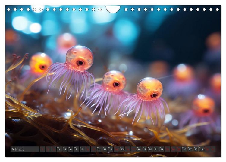 Produktbild: Mikroskopisch niedlich (Wandkalender 2026 DIN A4 quer), CALVENDO Monatskalender