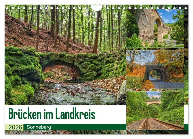 Produktbild: Br&uuml;cken des Landkreises Sonneberg (Wandkalender 2026 DIN A4 quer), CALVENDO Monatskalender
