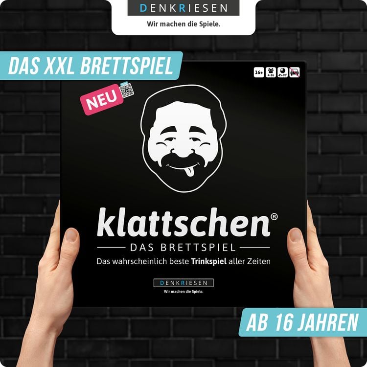 Produktbild: DENKRIESEN - klattschen&reg; - Trinkspiel - DAS BRETTSPIEL - Das wahrscheinlich be