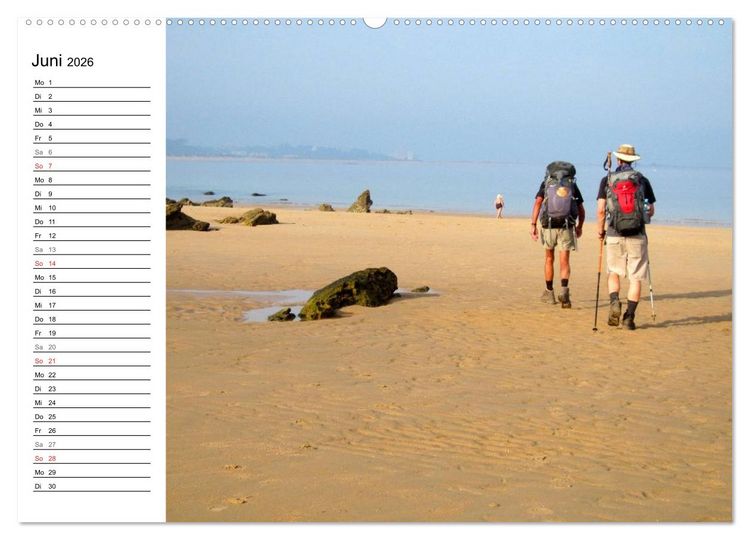 Produktbild: Camino del norte - K&uuml;stenweg (hochwertiger Premium Wandkalender 2026 DIN A2 quer), Kunstdruck in Hochglanz