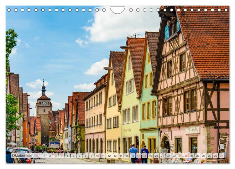 Produktbild: Rothenburg ob der Tauber Impressionen (Wandkalender 2026 DIN A4 quer), CALVENDO Monatskalender