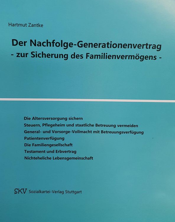 Produktbild: Der Nachfolge-Generationenvertrag - zur Sicherung des Familienverm&ouml;gens
