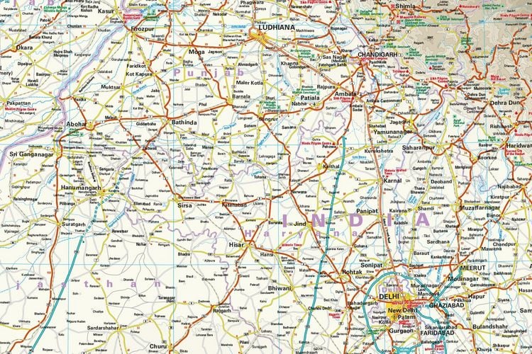 Produktbild: Reise Know-How Landkarte Indien, Nordwest / India, Northwest (1:1.300.000)