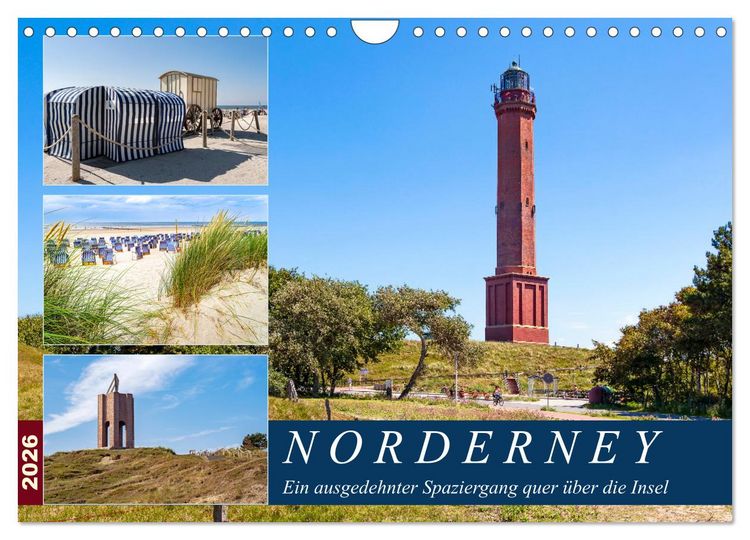 Produktbild: Norderney Spaziergang (Wandkalender 2026 DIN A4 quer), CALVENDO Monatskalender